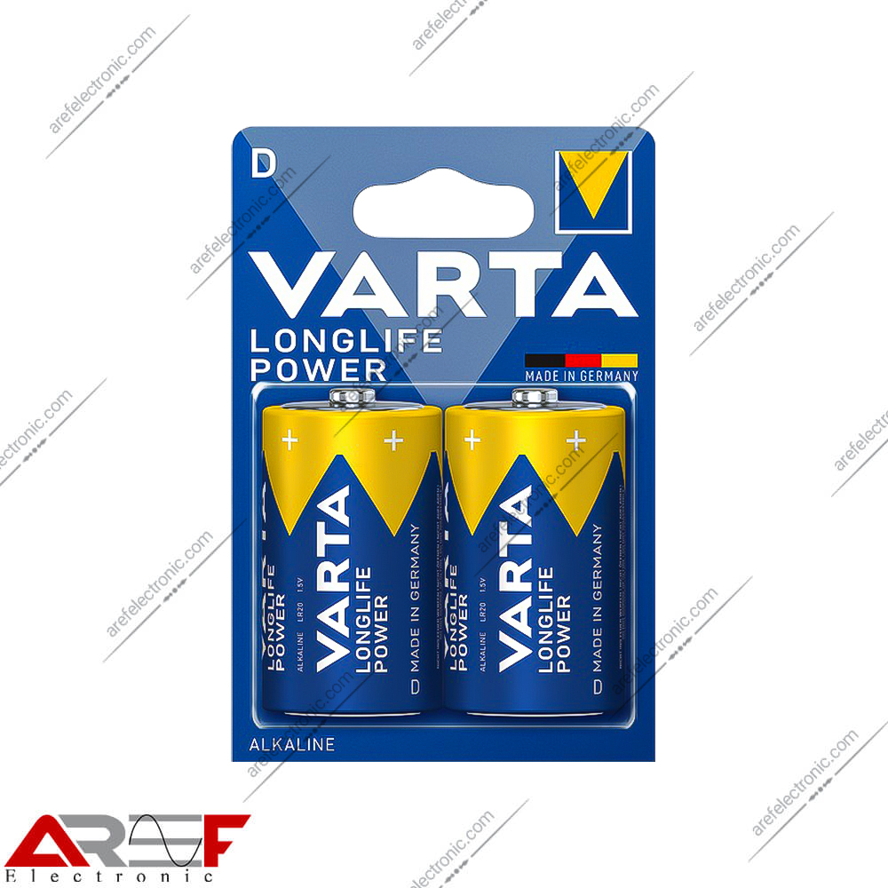 باتری سایز D وارتا آلکالاین مدل LONGLIFE POWER - فروشگاه عارف الکترونیک