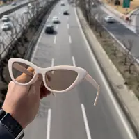 عینک سلین آفتابی کالکشن جدید کائوچویی گربه ایی رنگبندی طبق عکس فیک