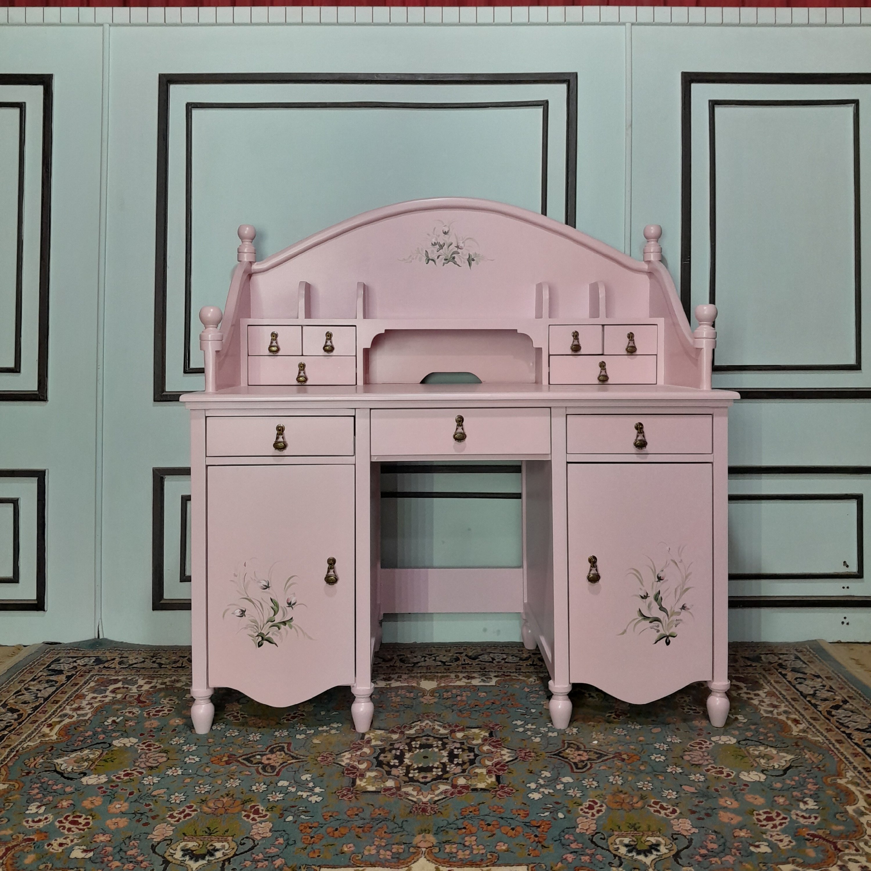 میزتحریر دخترانه صورتی بدون نقاشی (پس کرایه)