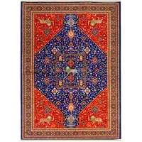 فرش ماشینی مرینوس طرح میترا کد 1.00029 زمینه سرمه ای