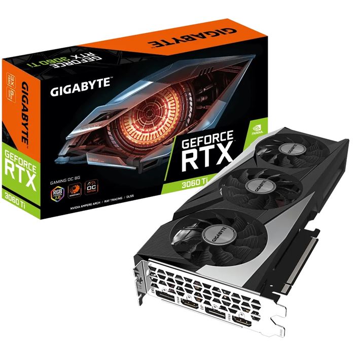کارت گرافیک گیگابایت GeForce RTX 3060 Ti GAMING OC 8G LHR