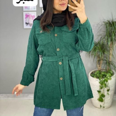 مانتو اسپرت زنانه کبریتی درشت مدل ژاکلین