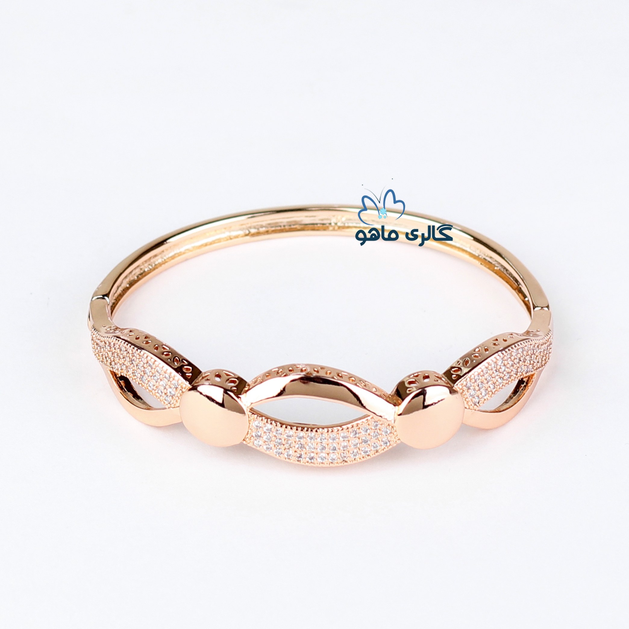 دستبند النگویی ژوپینگ مدل پاپیون کد DAXP738 رنگ ثابت و ضدحساسیت