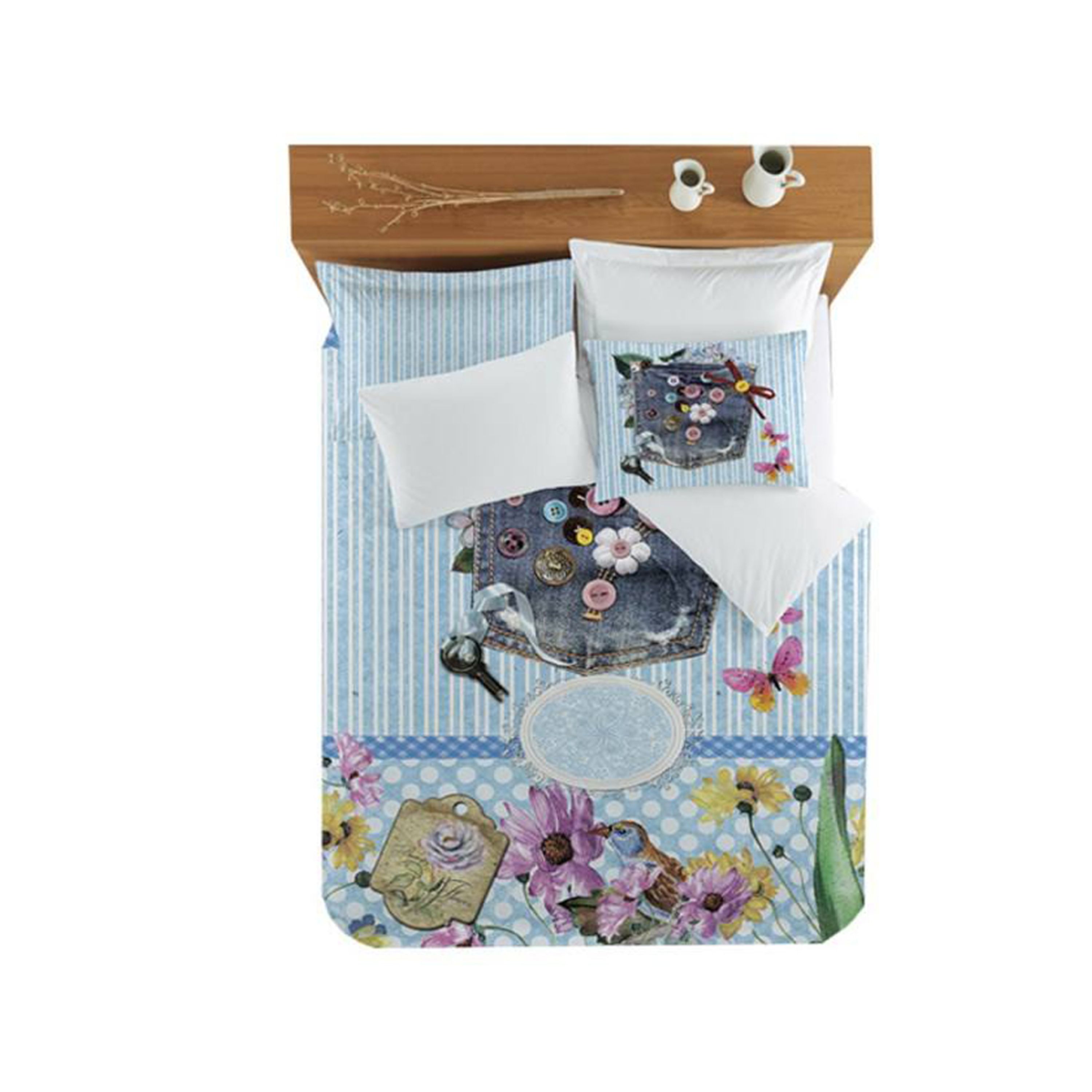 سرویس ملحفه کالرز آو فشن مدل Jean دونفره 6 تکه - کد 45015154005