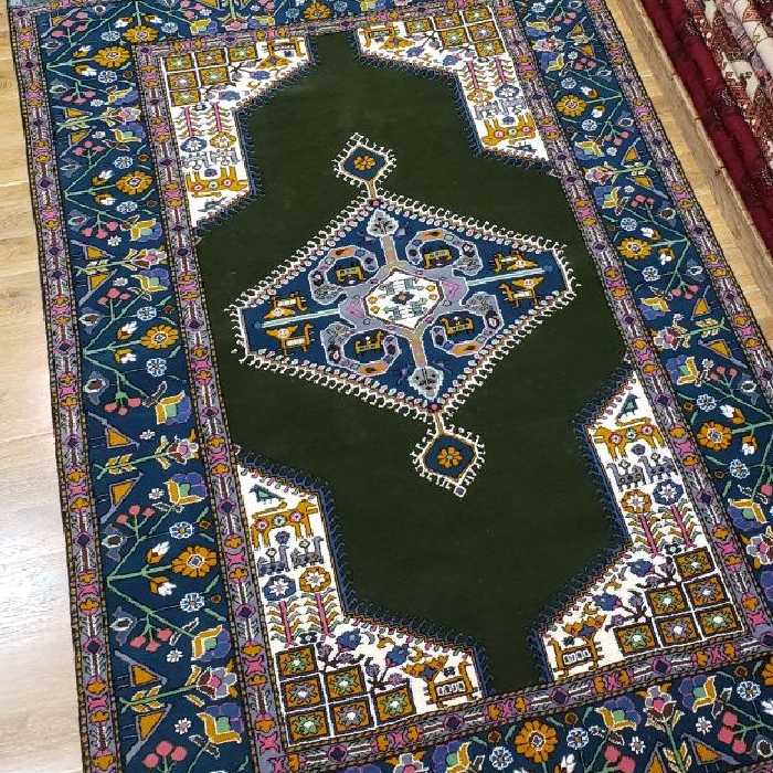 فرش دستبافت ابریشم ترکمن، فروش فوق العاده، 3 متری اعلا، ارسال رایگان