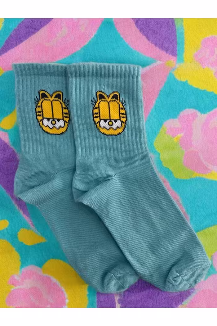 جوراب آبی مردانه و زنانه تنیس کالج 6 قطعه کارتونی Forever