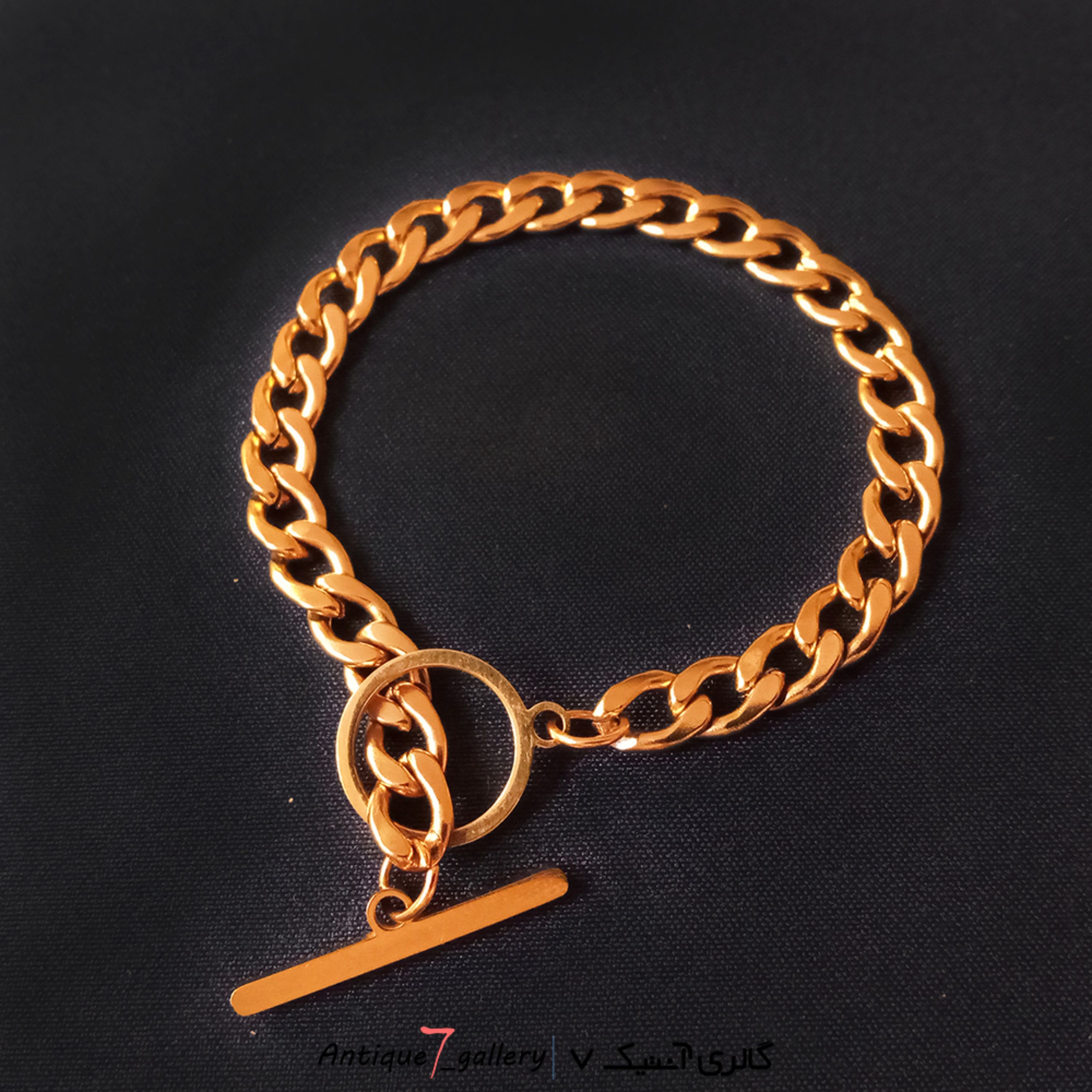 دستنبد استیل قفل تی رنگ ثابت درجه یک