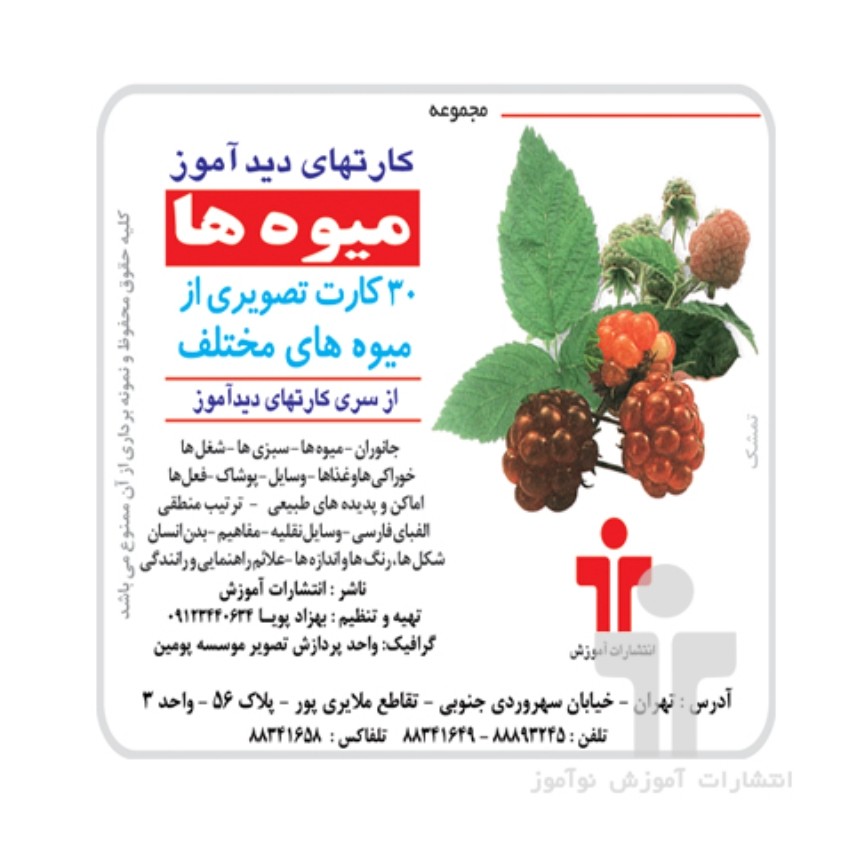 کارت دیدآموز میوه ها