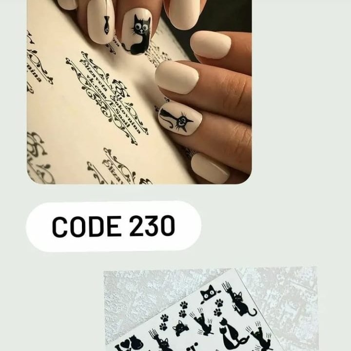 لنز ناخن طرح گربه