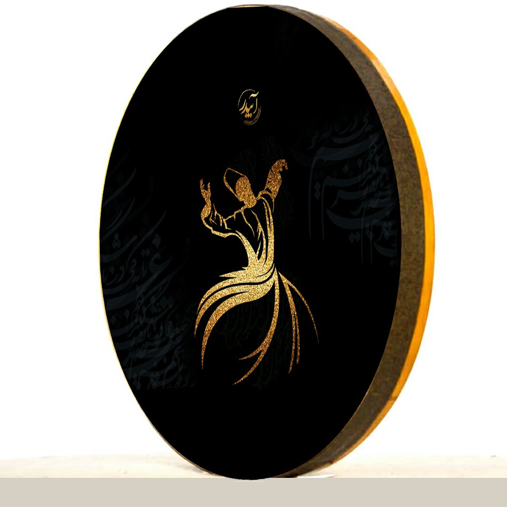 دف آبیدر مدل سماع (مشکی)