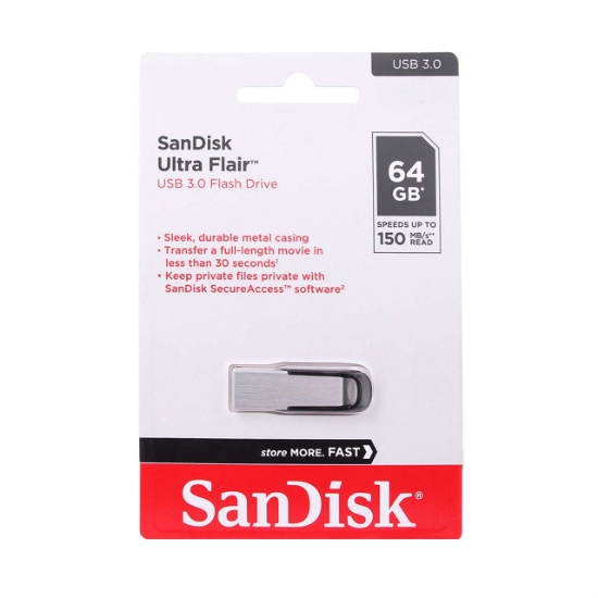 فلش مموری سن دیسک مدل Ultra Flair USB3.0 ظرفیت 64 گیگابایت