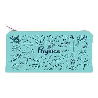 زیپ کیف سایز A5 Physics آبی روشن دات نوت