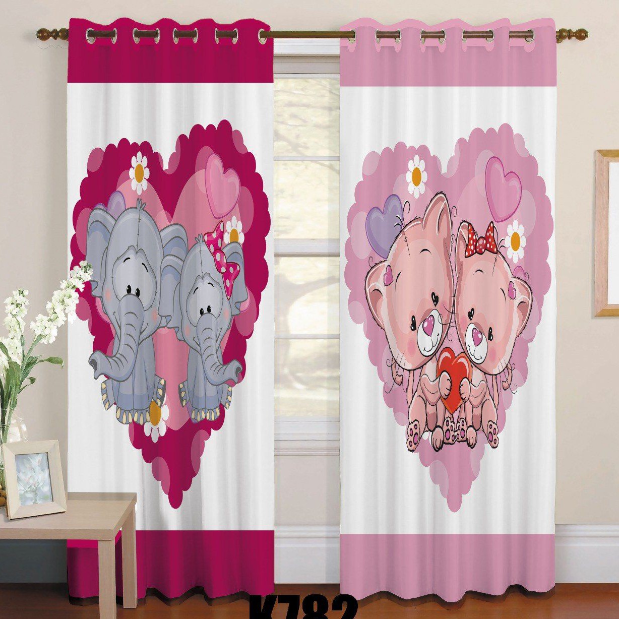 پرده چاپی  پانچ  اتاق کودک کد 944