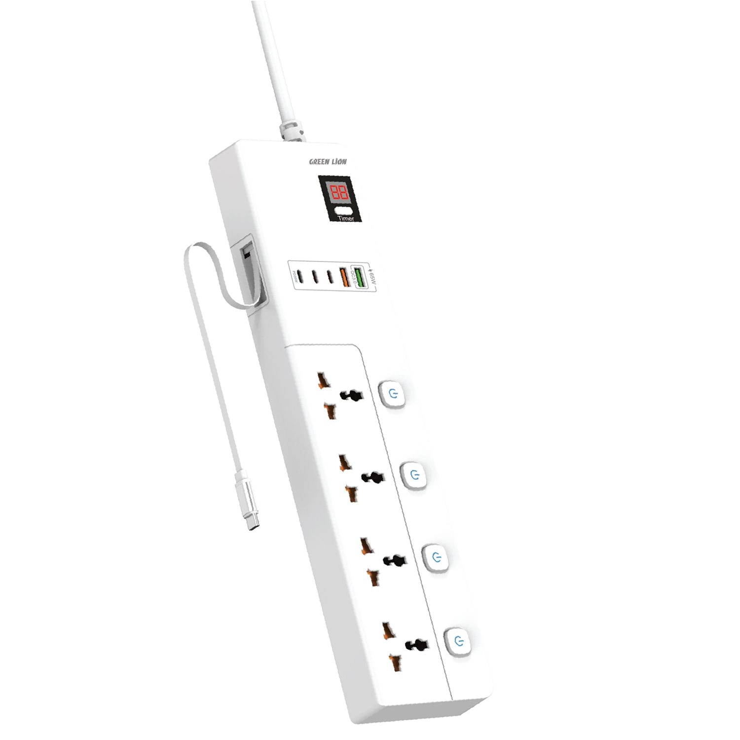 چند راهی برق گرین مدل Green Lion GS-900 Power Socket GNGS9PSKT3