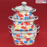 سرویس قابلمه چهارگوش 7 پارچه JNG جنوب مدل یاس کد 1