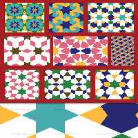 وکتور انواع کاشی کاری هندسی | گرافیک با طعم تربچه