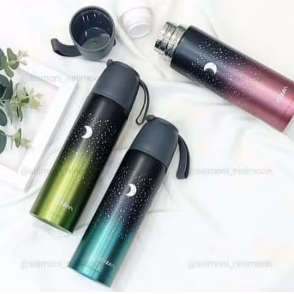 فلاسک قلمی نیم لیتر مدل ماه ستاره 