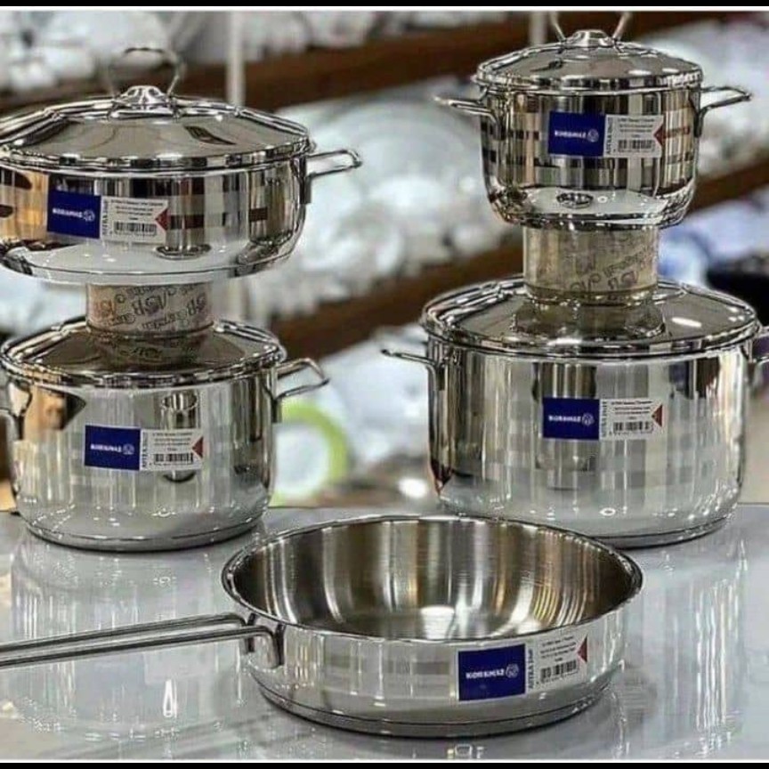 سرویس قابلمه 9 پارچه استیل کرکماز طرح آسترا