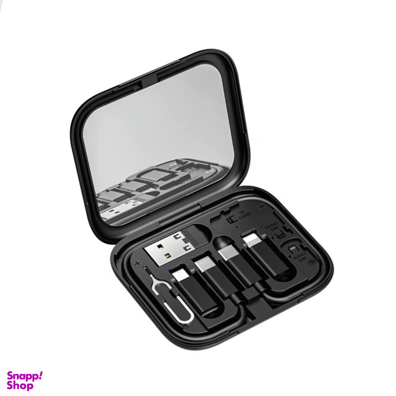 کابل تبدیل USB-C/USB به لایتنینگ/USB-C/MicroUSB بیوا مدل C-18 طول 0.28 متر