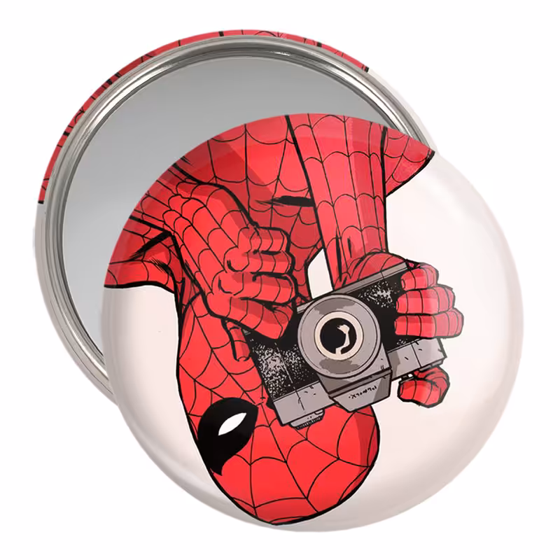 آینه جیبی خندالو مدل مرد عنکبوتی Spider Man  کد 2370