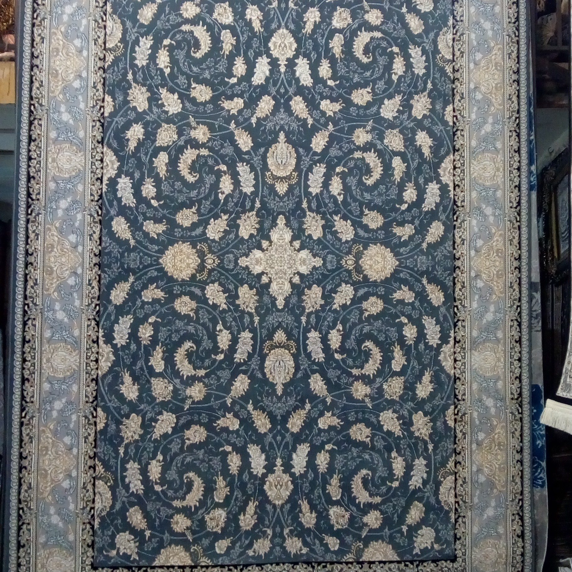 فرش700شانه تراکم2550بافت دستگاه crxصد درصداکرلیک جنس نخ خاب پنبه باعلامت استاندارد درجه یک