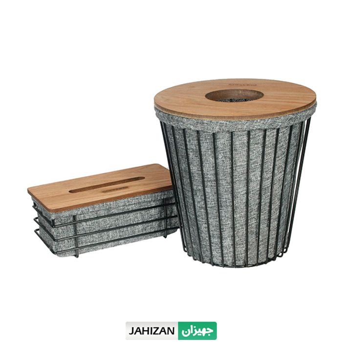 سطل و دستمال تیموتی مدل گرد کد4003