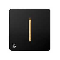 شاسی زنگ  ، توکار  ، رنگ مشکی ،  دکمه طلایی ،  مدل کریستال  . 