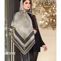 روسری نخی مجلسی قواره 140 طرحدار مارک لاوین ارسال رایگان