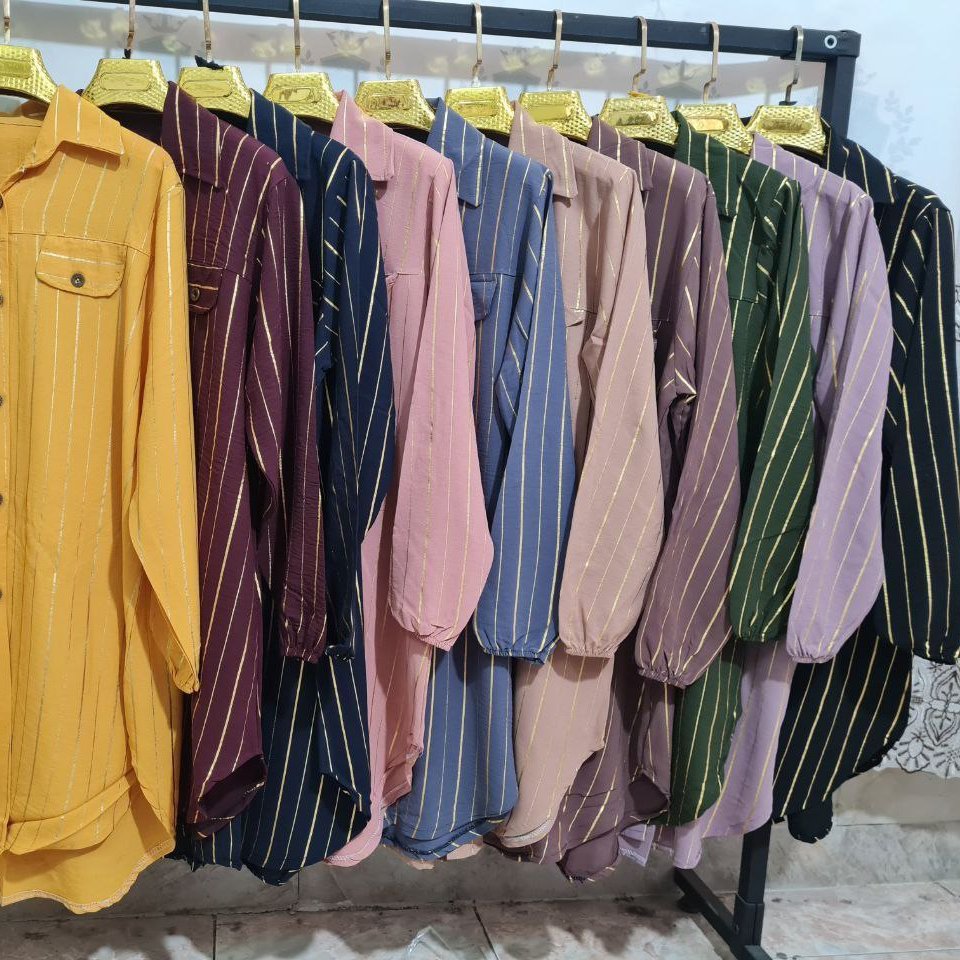 مانتو یقه مردونه طلا کوب