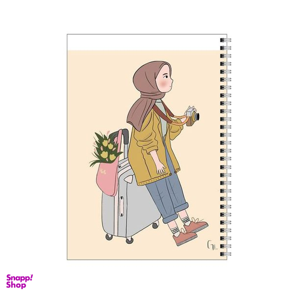 دفتر مشق 100 برگ بامبیلیپ طرح دختر عکاس و سفر کد 4667432