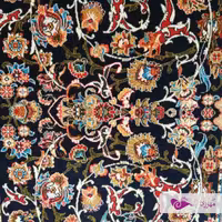 گلیم ماشینی 4 متری ( یک و نیم در دو و بیست و پنج ) طرح افشان پیچک سرمه ای