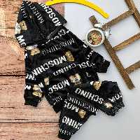 ست هودی و شلوار اسپورت بچگانه شیک و خوشگل مناسب حدود سنی 2 تا 6 سال جنس مخمل طرح زیبا و جذاب 