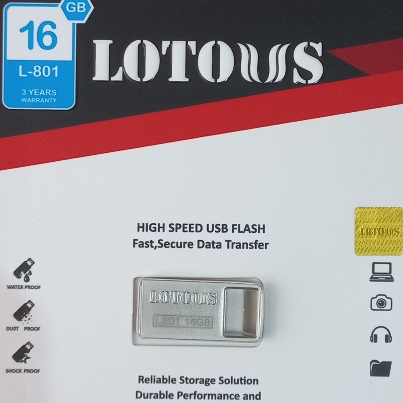 فلش مموری 16GB لوتوس مدل  L801 نقره ای با گارانتی مادام العمر