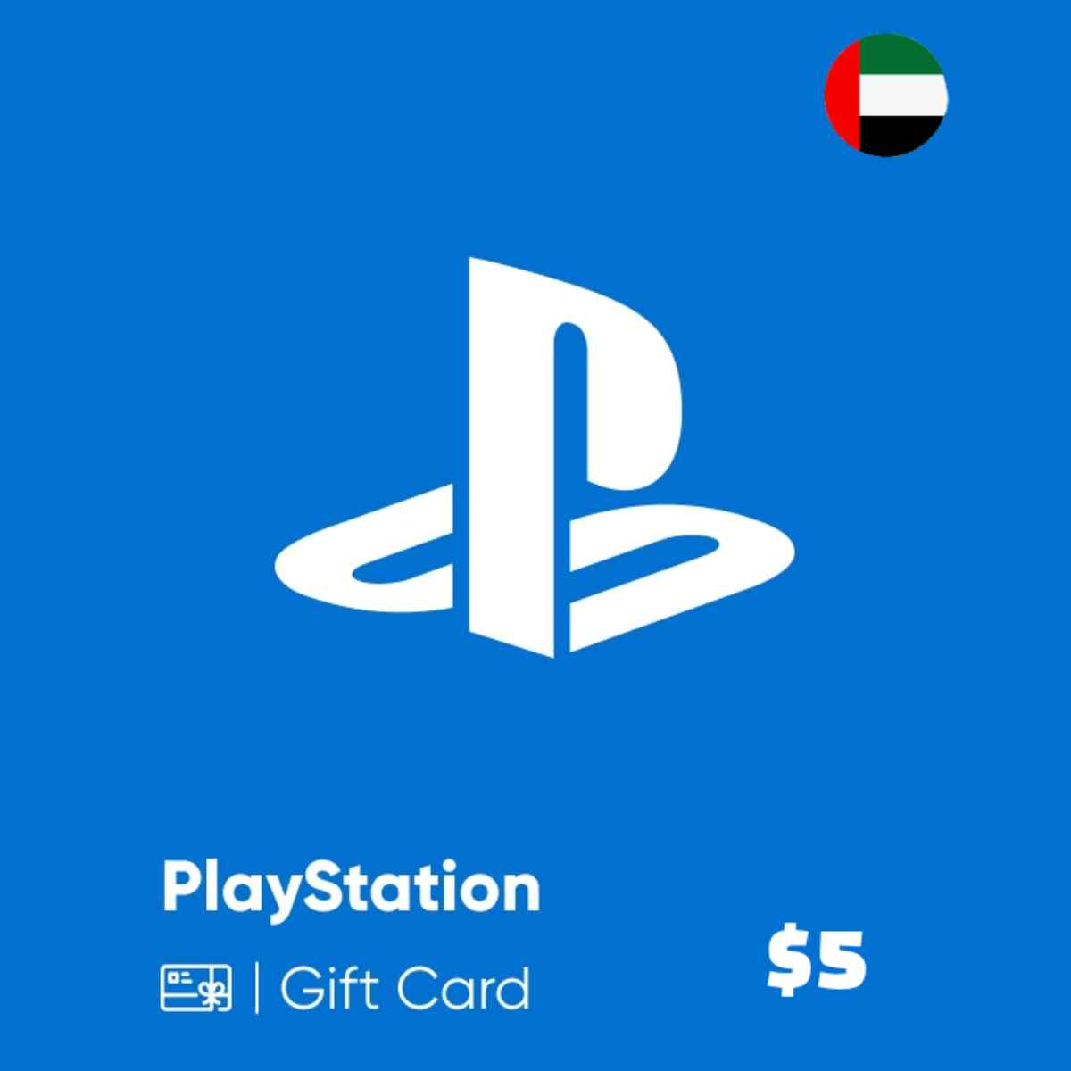 خرید گیفت کارت پلی استیشن امارات PSN Gift Card UAE $5 با بهترین قیمت