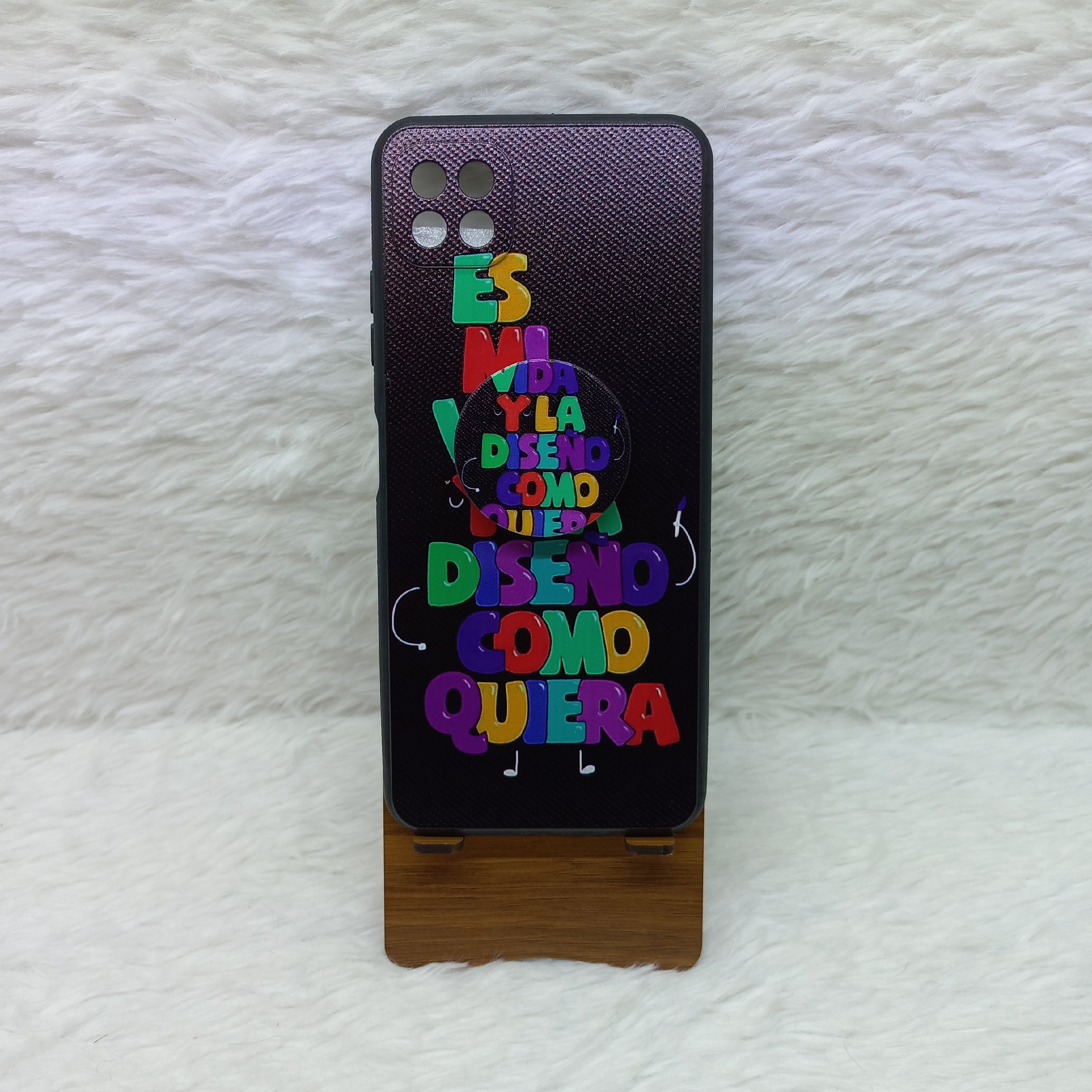 گارد (قاب) گوشی A22 5G مدل طرح دار با پاپ سوکت طرح انگلیسی مناسب گوشی Samsung A22 5G