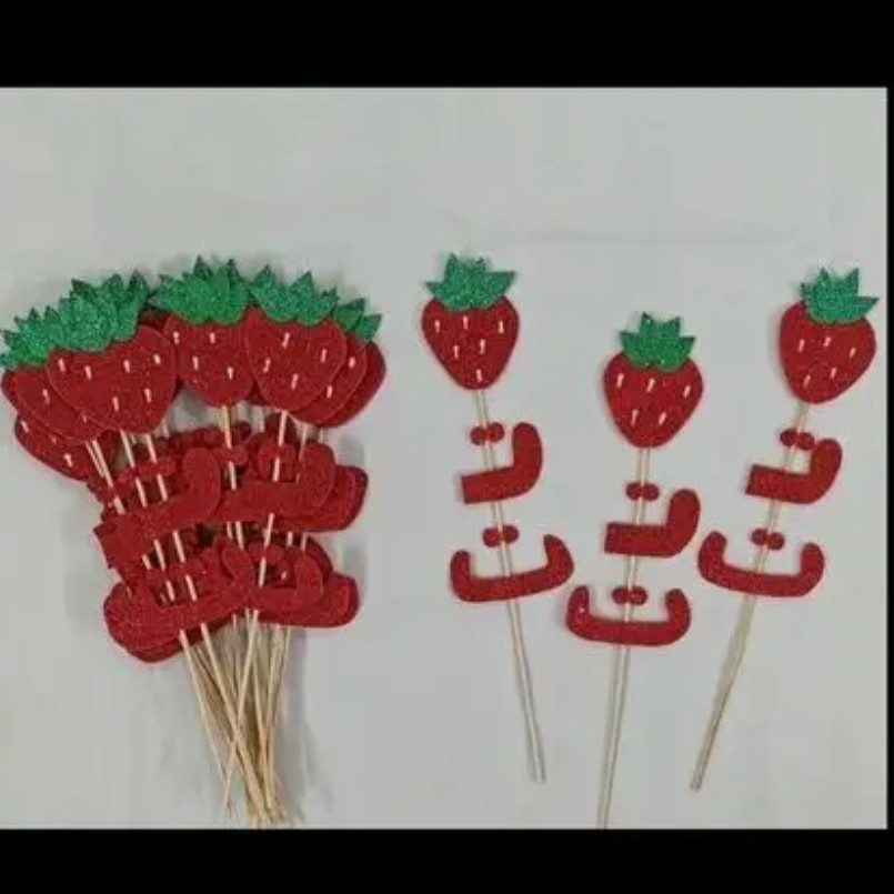 حروف الفبا ، نمدی، ت مثل توتفرنگی