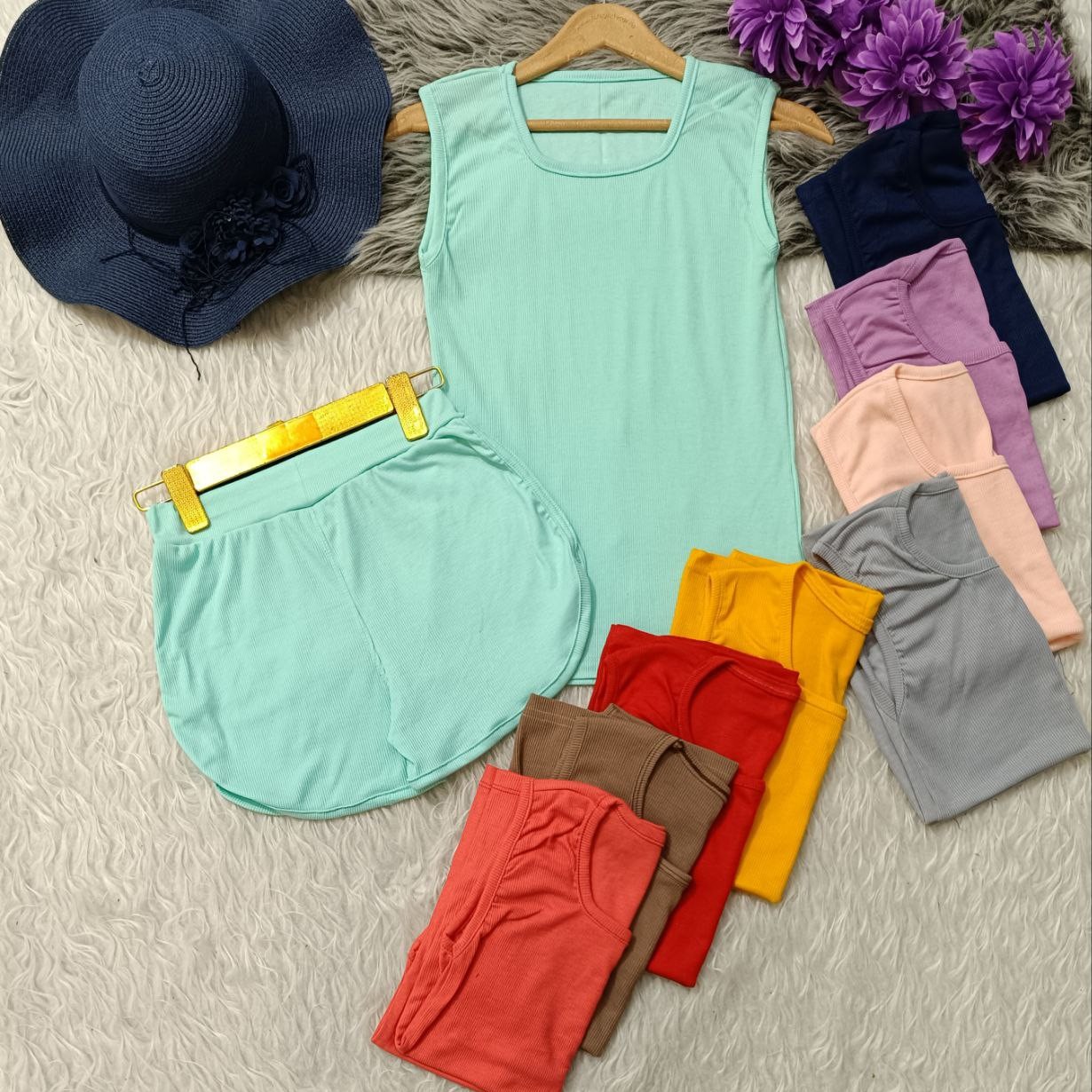 تاپ و شورتک زنانه تاپ و شورتک کبریتی 