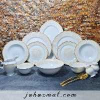سرویس چینی پردیس طرح باراد 102 پارچه کد 825