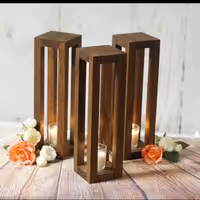 شمع وارمر به همراه قاب چوبی دست ساز از جنس چوب ترمو