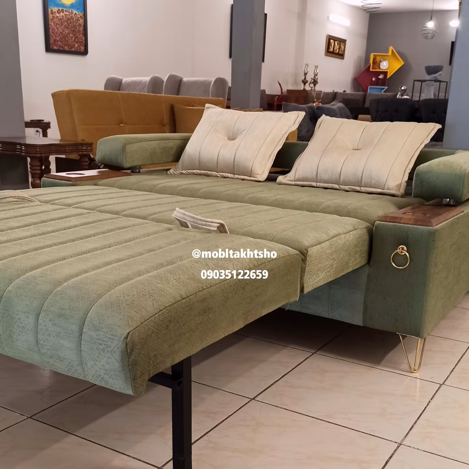 مبل تخت خوابشو عرض120 در طول 190 