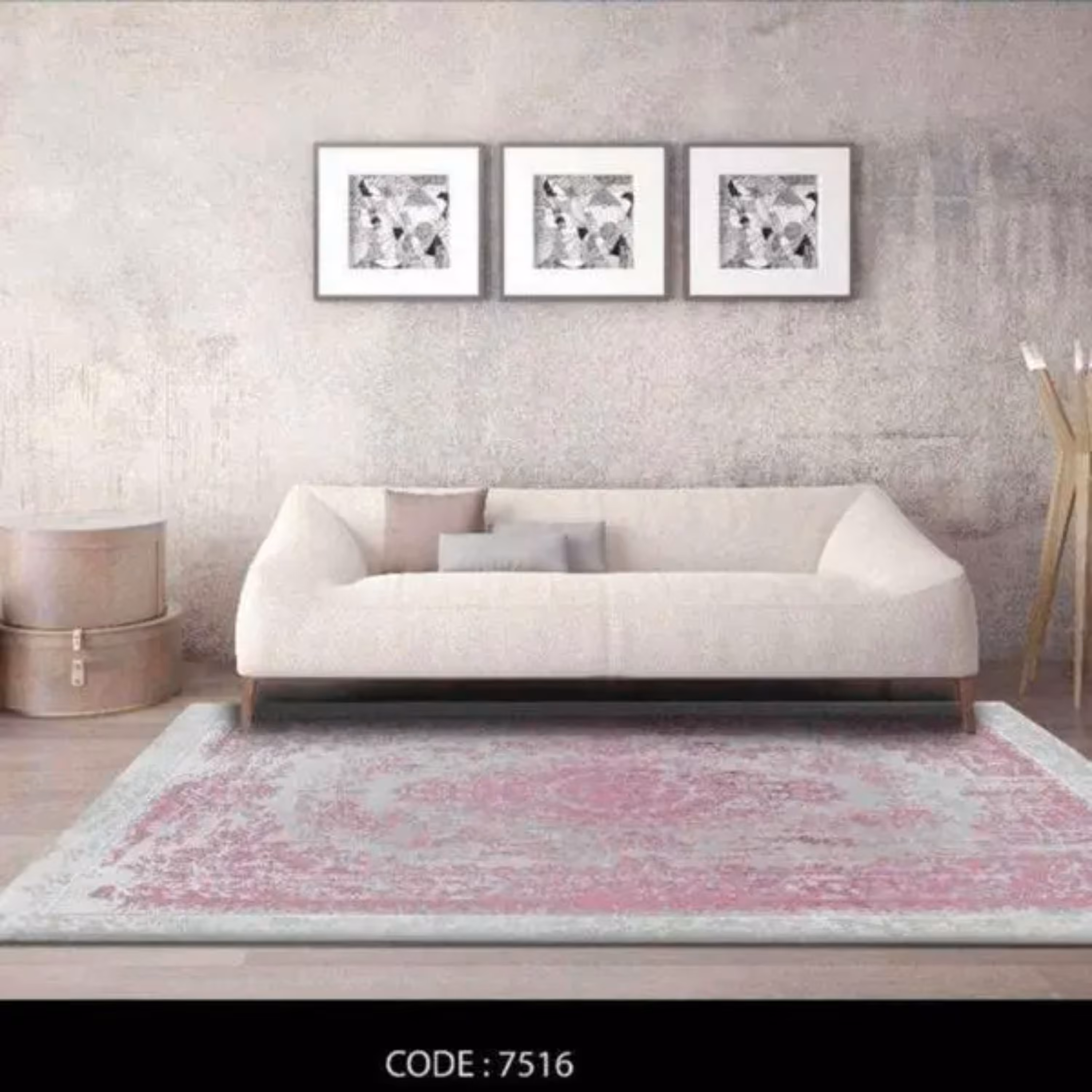 روفرشی کشدار راشل مخمل- طرح 7516در ابعاد12 متری