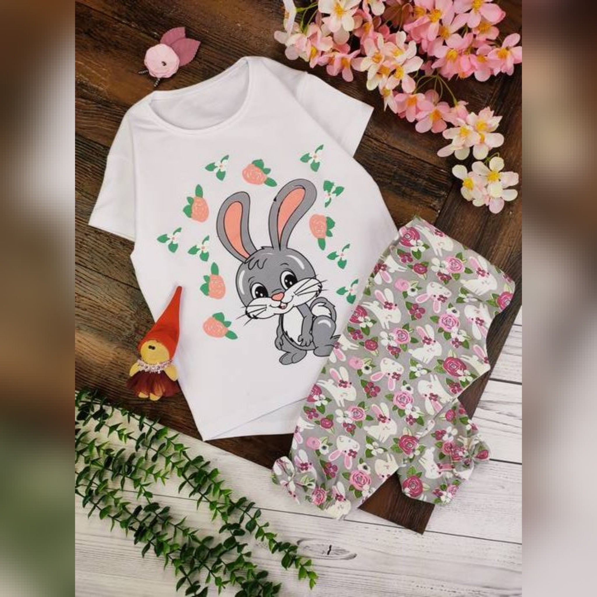 تیشرت و شلوارک دخترانه خرگوشک
