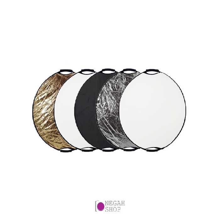 رفلکتور عکاسی پنج کاره 110 سانت دسته دار