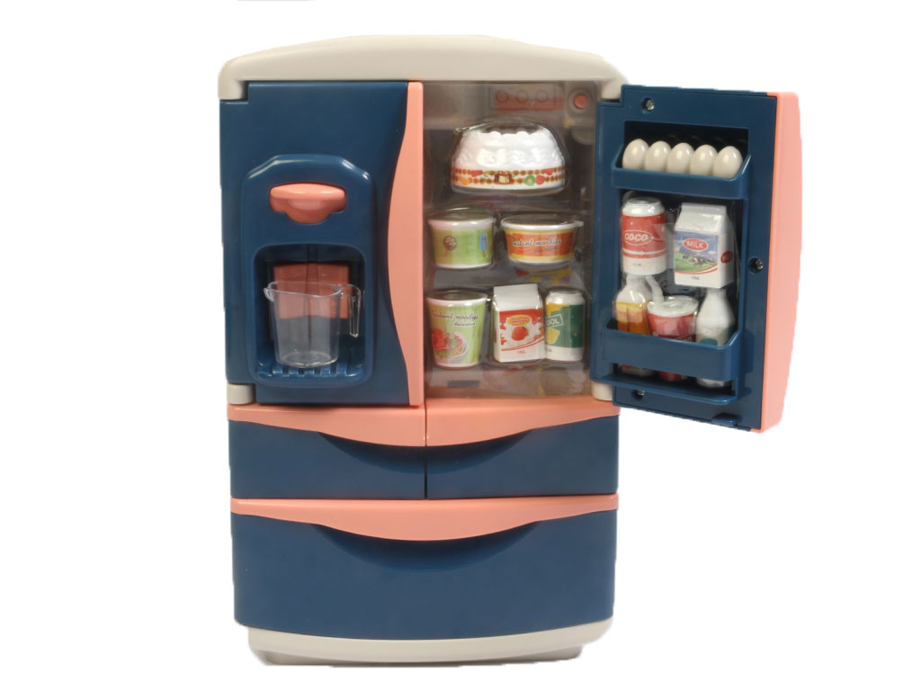 اسباب بازی یخچال موزیکال و چراغ دار به همراه لوازم جانبی