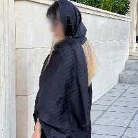 شال اسلیپ مشکی  راه راه 