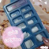 ناخن مصنوعی  بسته 100 تایی سر گرد شیری 