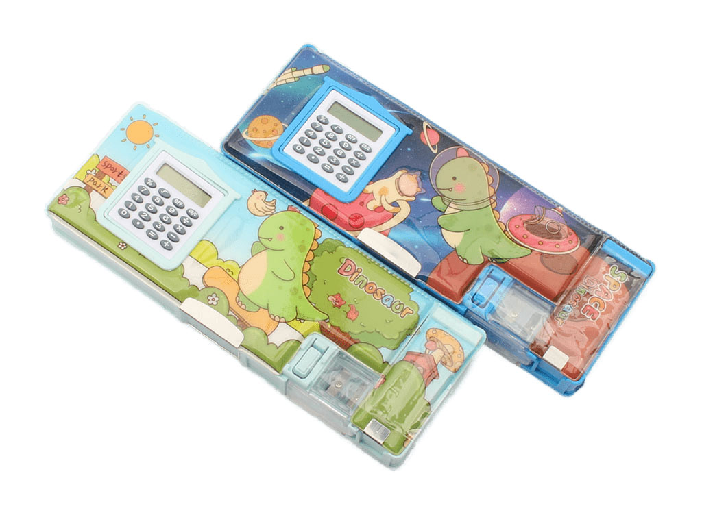 جامدادی کتابی ماشین حساب دار دایناسور