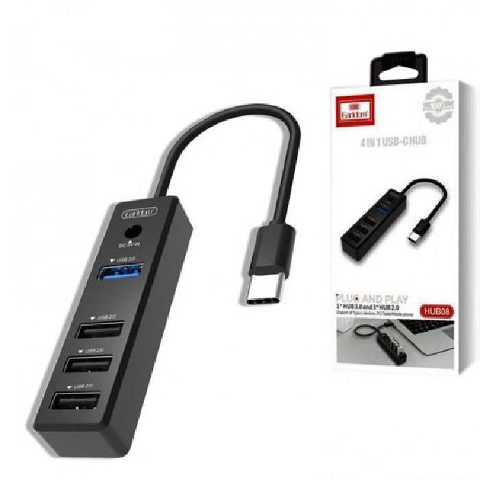 هاب 4 پورت تایپ سی (Type-C) ارلدام (Earldom) مدل HUB08

