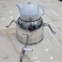 کتری استیل با قوری چینی ام جی اس کد 41018