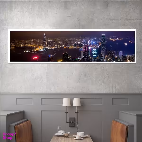 تابلو بکلیت طرح منظره شهر در شب مدل W-7458